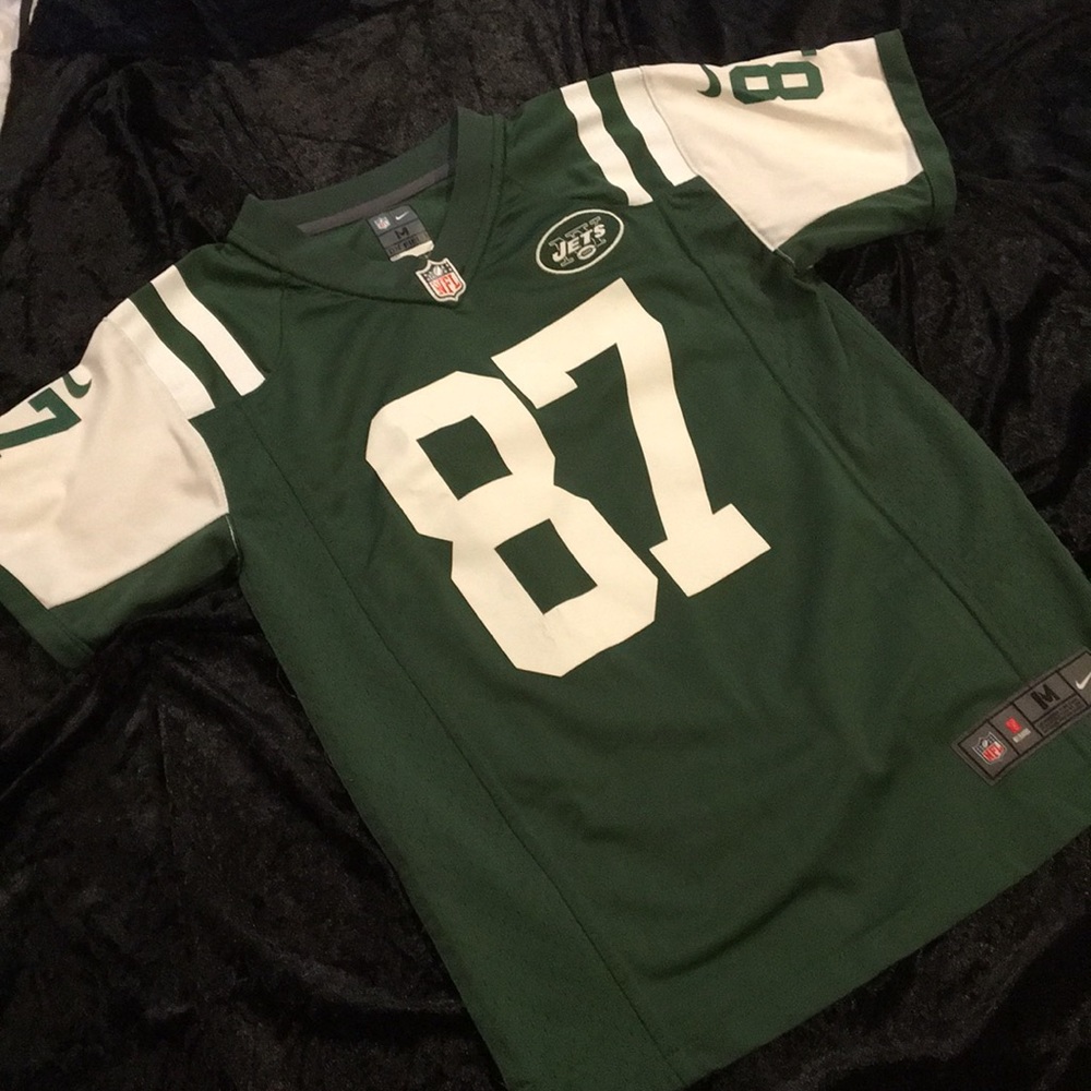 Boys NFL Jets Jersey,size medium 10-12, #87 Decker